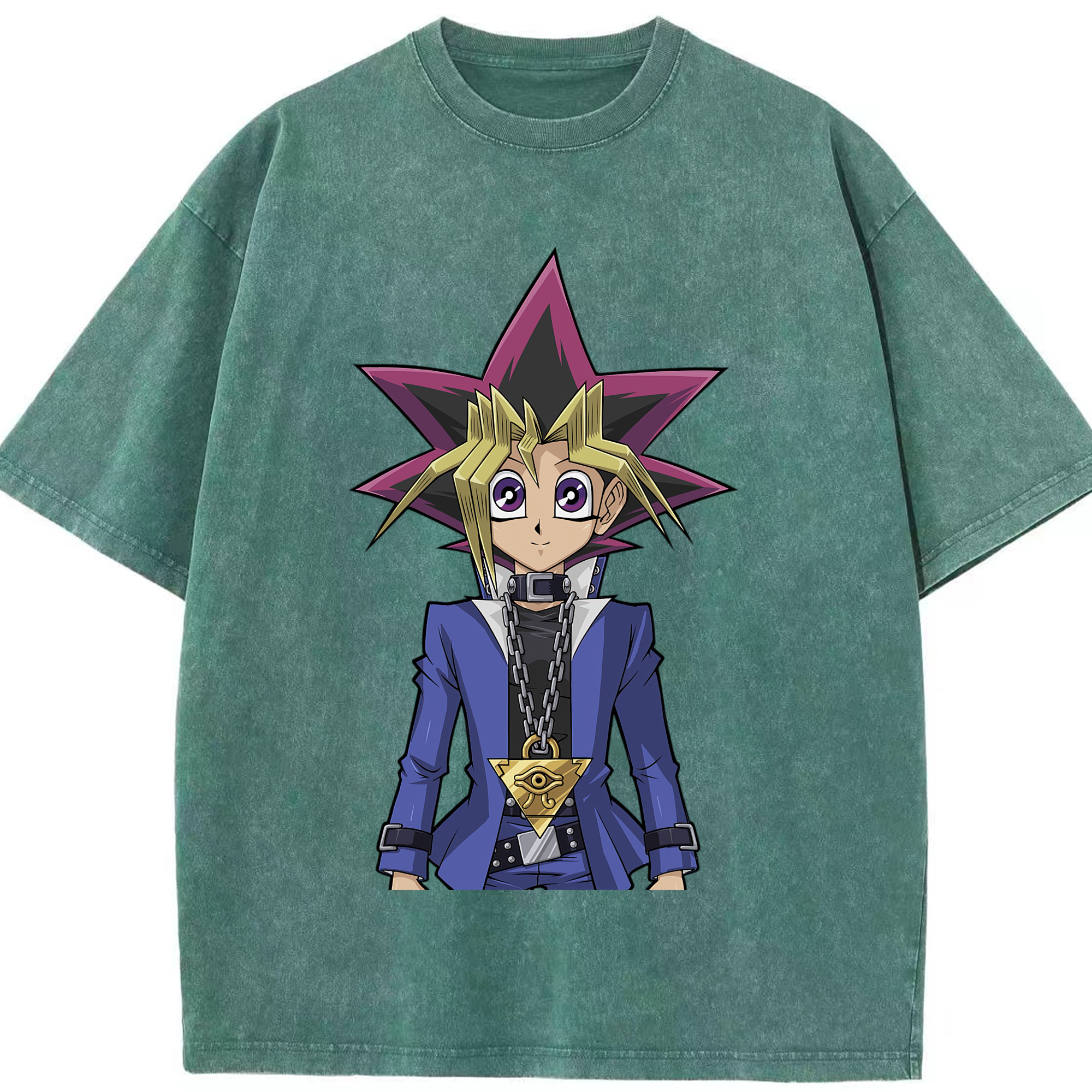 （画像用） 遊☆戯☆王 Yu-Gi-Oh! 綿100% ヴィンテージ風 半袖Tシャツ（フロントプリント）
